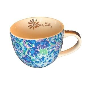 NEW Lilly Pulitzer Coffee Mug Blue Multi Color Coffee / Tea Mug
